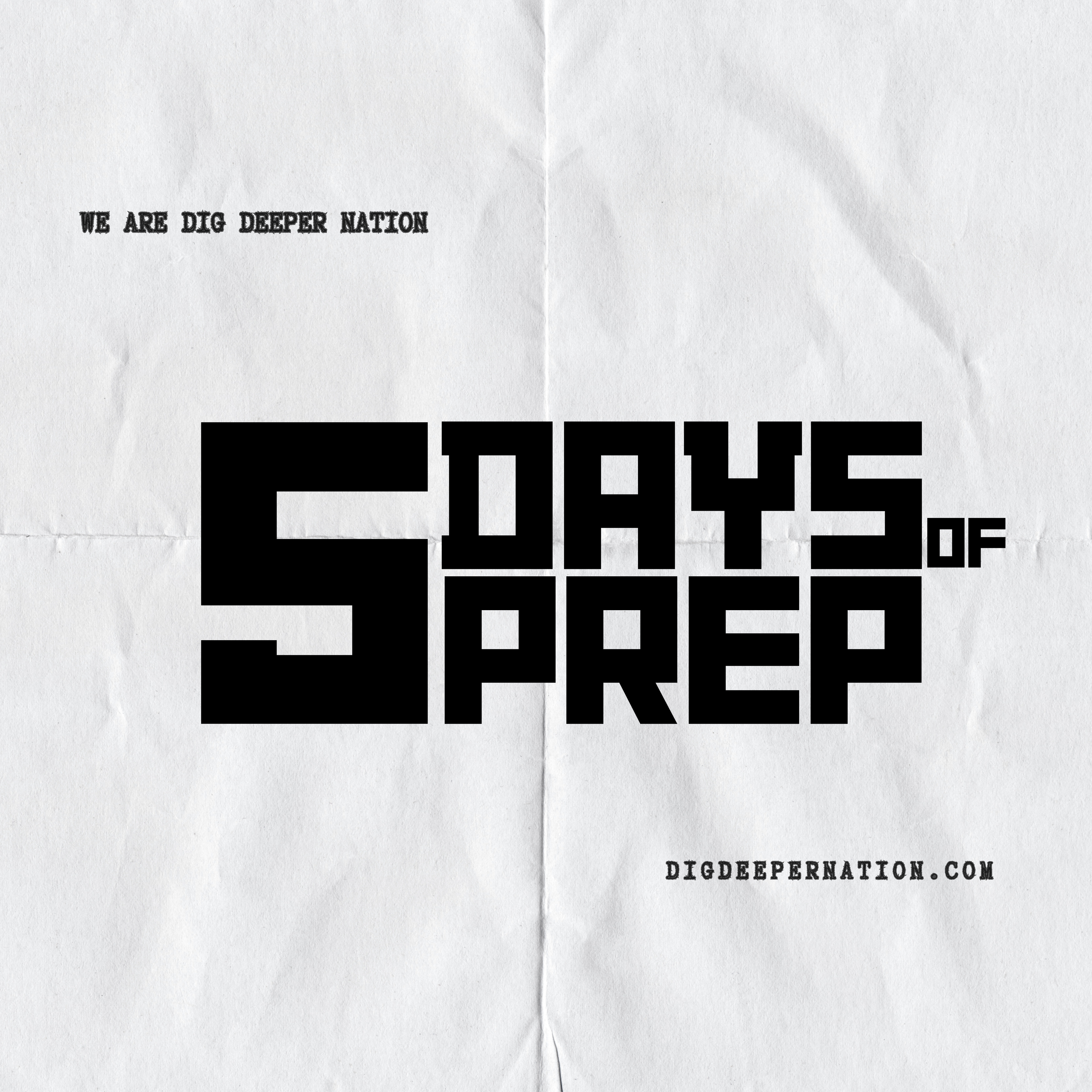 5 Days of Prep Challenge Calendar